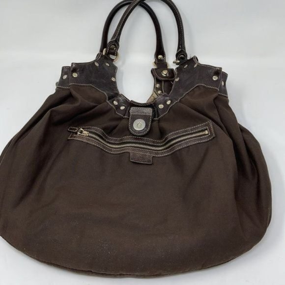 Gucci Pelham Guccissima Canvas Studded hobo shoulder bag 203624 - Picture 8 of 16